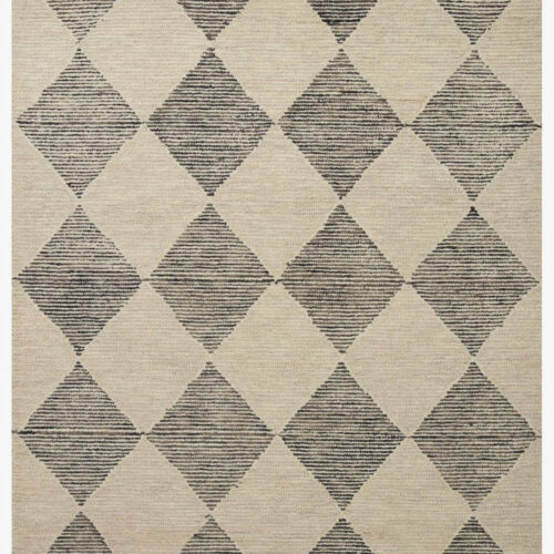 The Francis Area Rug in Beige/Charcoal