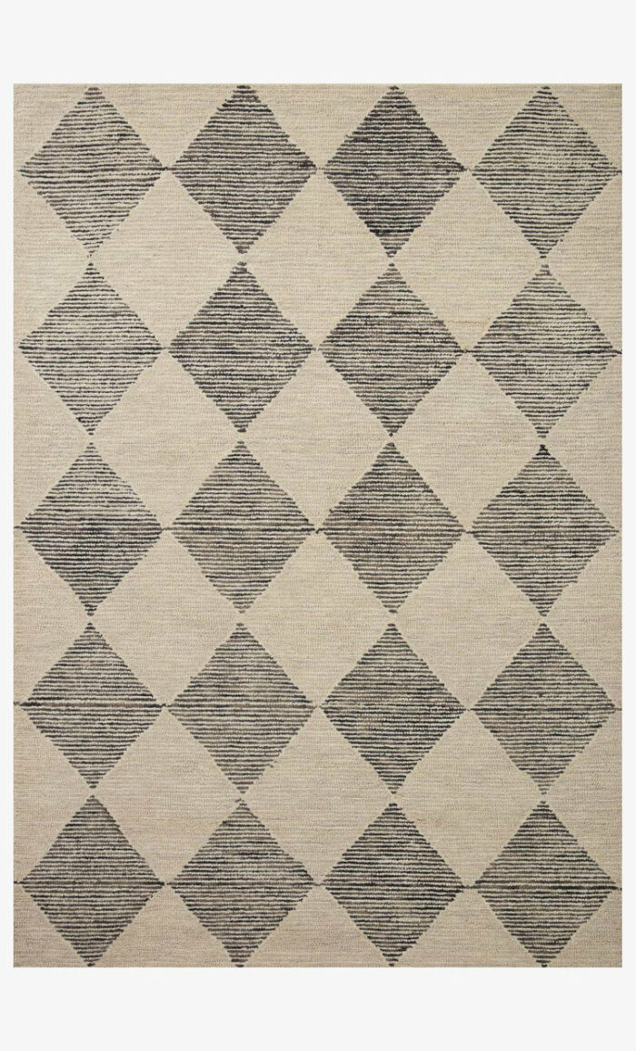 The Francis Area Rug in Beige/Charcoal